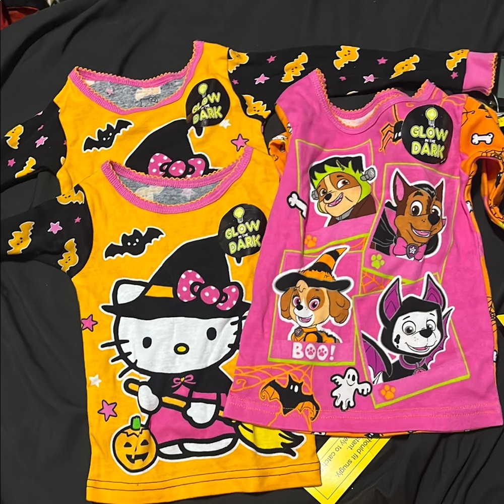 Glow in the Dark Halloween Kids Costume Set
